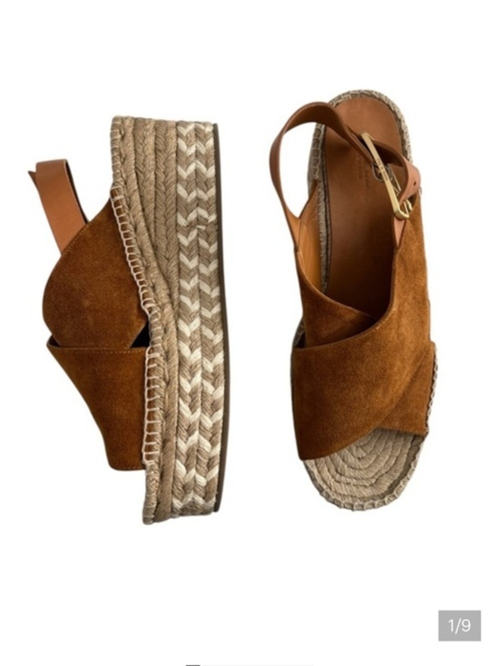 rag & bone Tan Suede Wedge Sandals